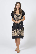 Plus Size Sao Paulo Dress - Black with Embroidery