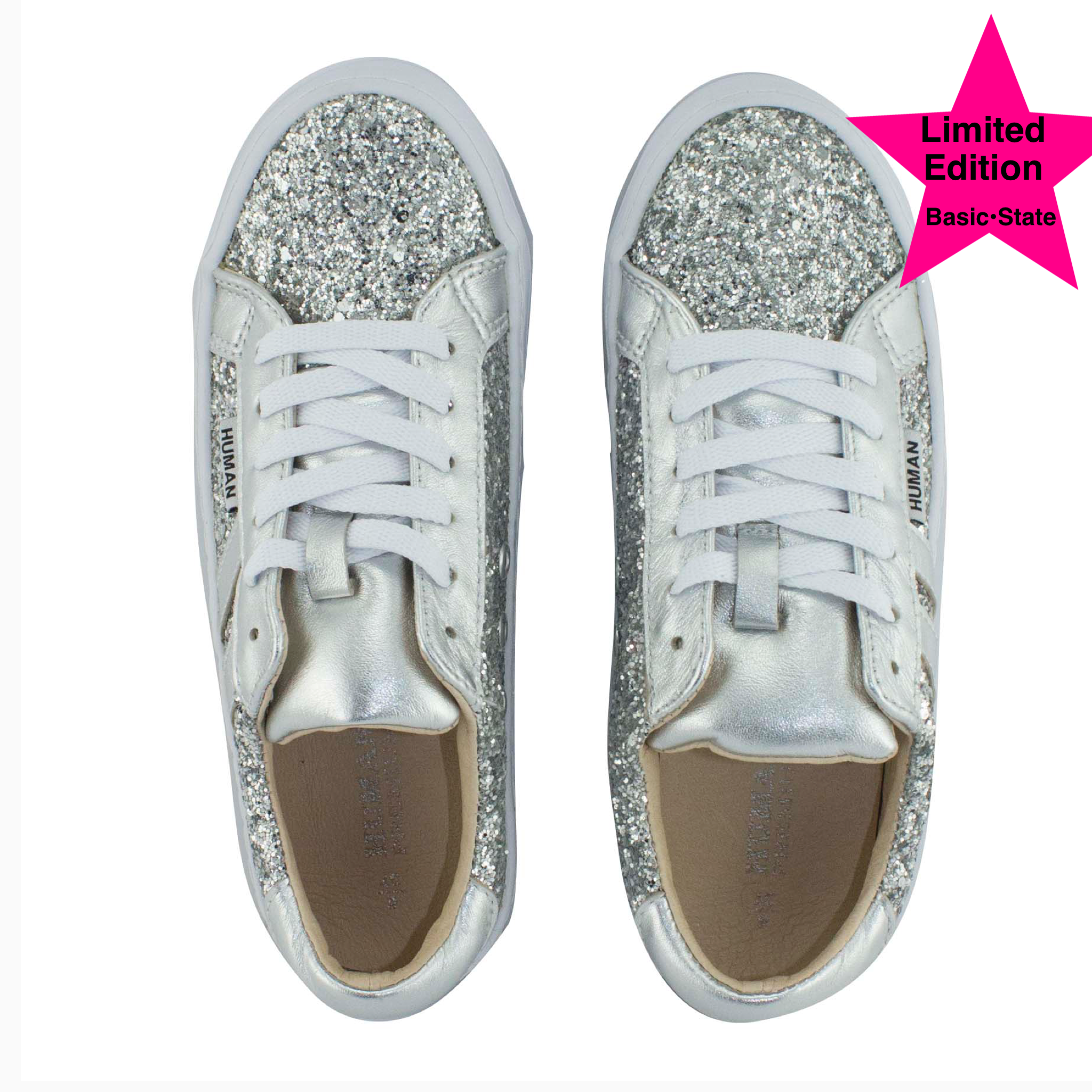 glitter platform trainers