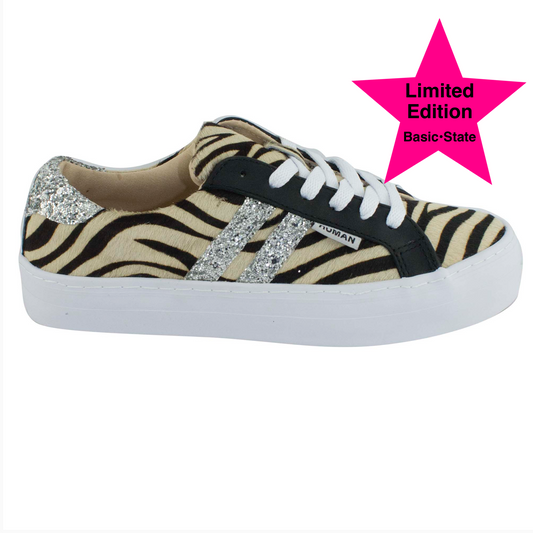 Leather Sneakers Human Premium Stockist Human Premium Sale Human premium Shoe Stockist Basic State Prospect Leather Zebra Sneakers Prospect Leather Shoes Zebra print sneakers