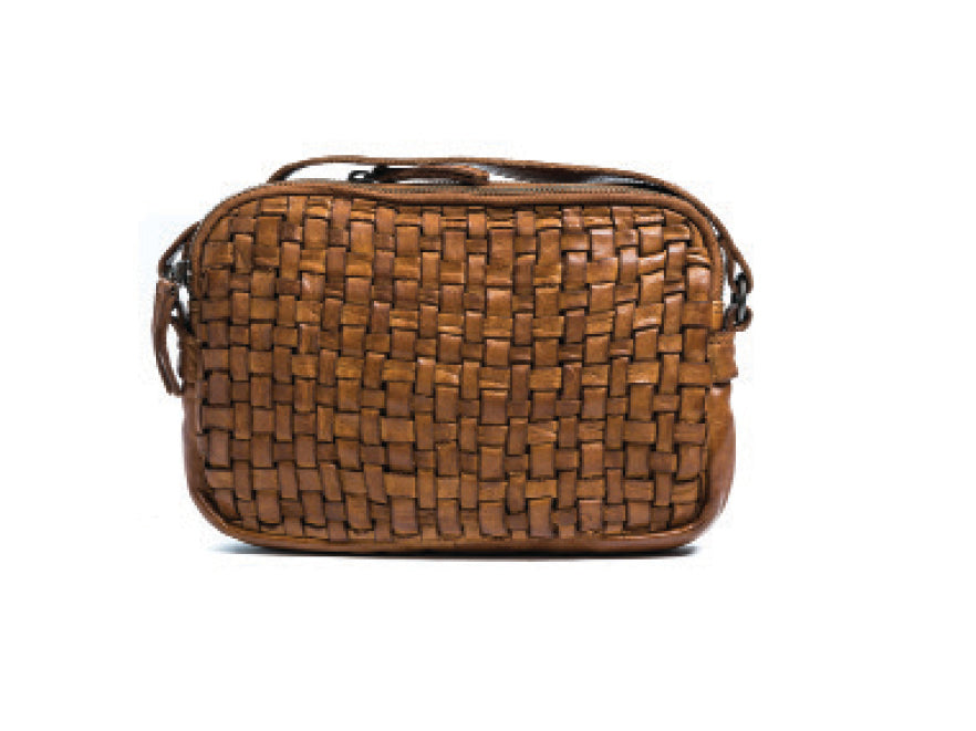 Rugged Hide Divya Woven Cross body Bag - Leather Woven Bag - Basic State Rugged Hide Stockist
