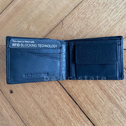 Rugged Hide mens leather wallet with coin compartment - Shop Fathers day gift ideas - Rugged Hide Basic State