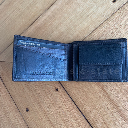 Rugged Hide mens leather wallet with coin compartment - Shop Fathers day gift ideas - Rugged Hide Basic State