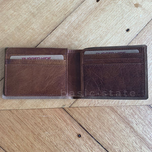 Tan Leather Wallet - Mens Leather Wallet Tan, Mens Leather Wallet Black, Mens Leather Wallet Rugged Hide - Basic State