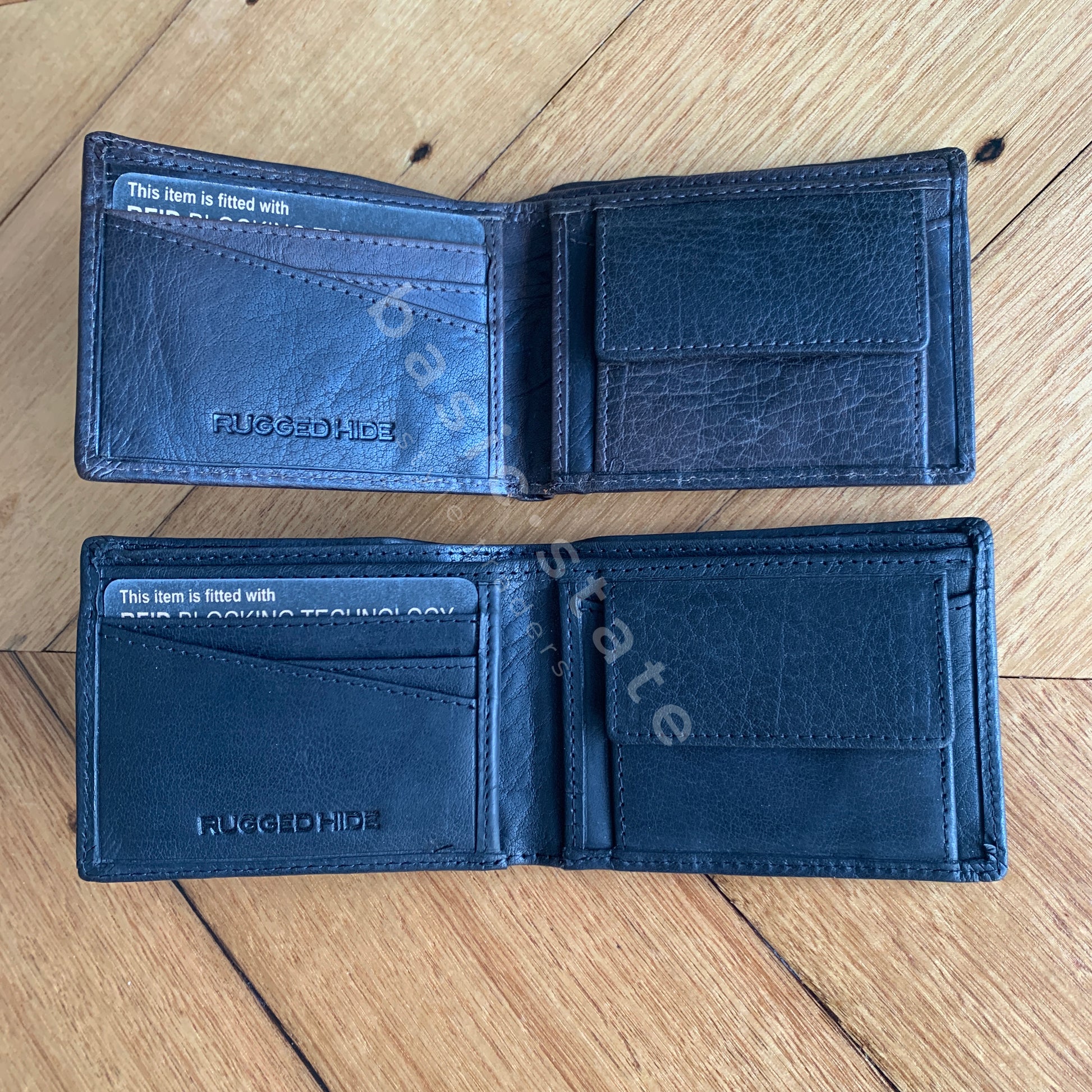 Rugged Hide mens leather wallet with coin compartment - Shop Fathers day gift ideas - Rugged Hide Basic State
