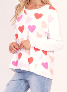 Shop Arki Sweater with Hearts, Aki Sweat, Arki Jumper, Aki Jumper Love Hearts