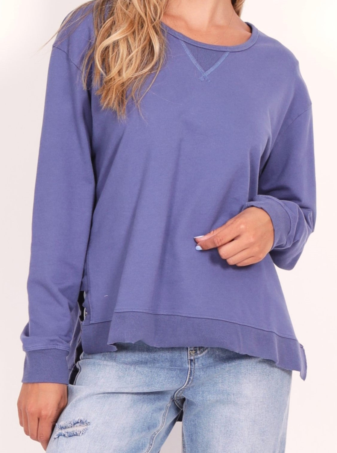 G7 ORGANIC COTTON BASICS, G7 JAX JUMPER, G7 JACKS SWEATER, G7 JACKS JUMPER BLUE, G7 STOCKISTS, G7 ORGANIC COTTON BASICS STOCKISTS, G7 BASIC STATE, G7 NAVY JUMPER