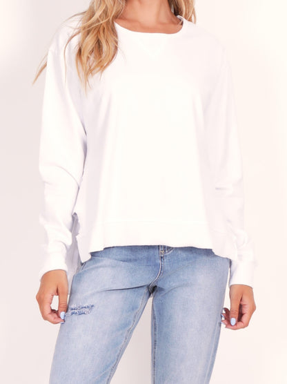  G7 ORGANIC COTTON BASICS, G7 JAX JUMPER, G7 JACKS SWEATER, G7 JACKS JUMPER WHITE, G7 STOCKISTS, G7 ORGANIC COTTON BASICS STOCKISTS, G7 BASIC STATE