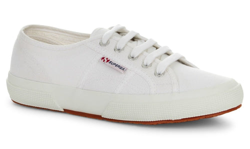 Superga Classic Tennis Shoe Canvas Sneakers White Superga 2750 Cotu Classic Basic State Style Traders White Tennis Shoe Runners rubber soles sneakers, trainers, joggers, runners white canvas 