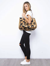 Neoprene Bag - Tan Leopard Print (with BONUS detachable pouch)