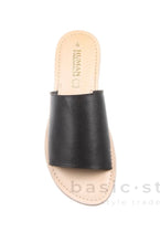 Trinity Slides Black Leather Shoes - Ladies Super soft leather Slides Leather Sandals Leather Slides Black leather shoes - Basic State