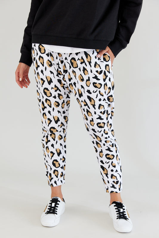 Sadie Pants - Natural Leopard