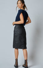 Buy Dricoper Worn Coated Denim Skirt Buy Dricoper Black denim Skirt Shop Dricoper ONLINE