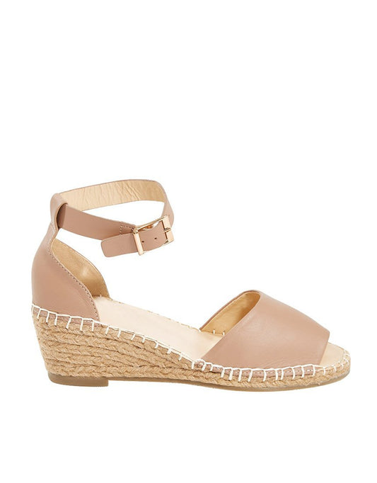 Helene Wedge Espadrille Heals Human Leather Wedges Human leather shoe stockist Basic State 