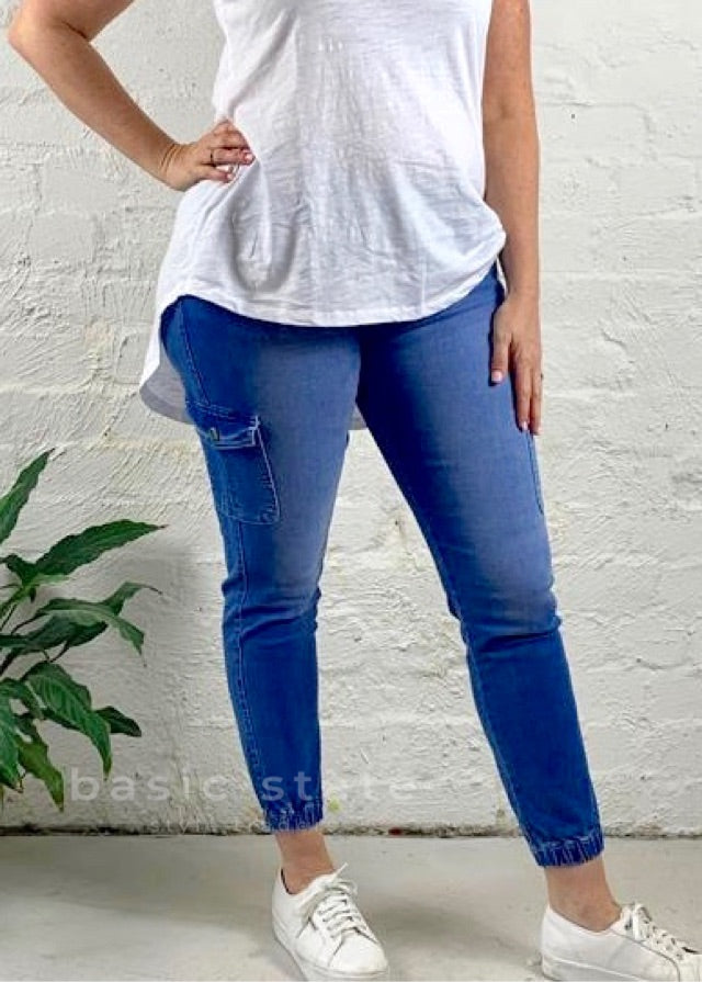 Joey Joggers True Blue Denim - Basic State Denim - Plus Size Clothing  - Jenny Joggers Jenni Joggers