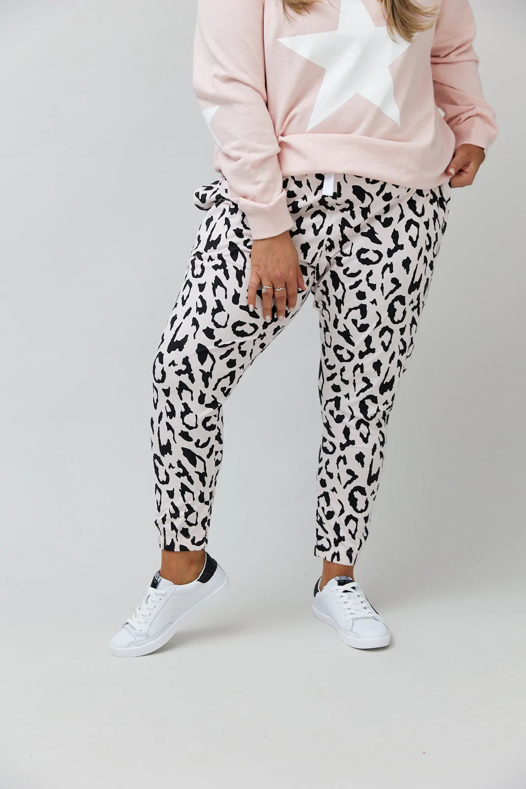 Sadie Pants - Soft Pink Leopard