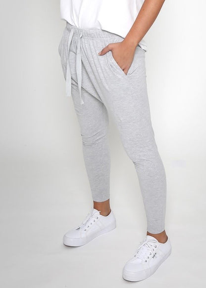 Lainie Lounge Pants Lainie Drop Crotch Pants Grey Marle - Basic State